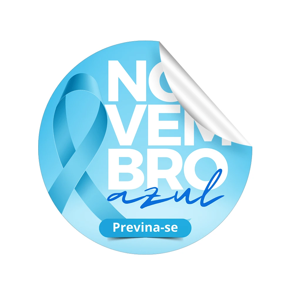 40 Round 5cm Stickers Blue November Prevent Yourself - 彩色 - 查看 1