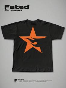 FATED - Starfire Streetwear T-Shirt - 100% Cotton Unisex - 黑色 - 查看 2