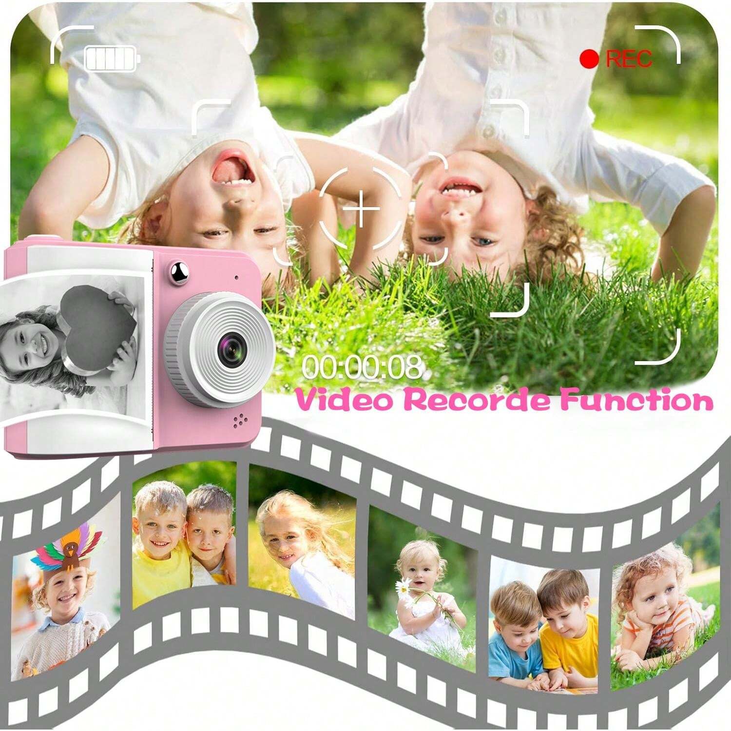 Fotocamera Istantanea per Bambini con funzione Video, Selfie e Mp3