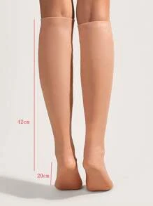 Foot care 1 Pair Apricot Color Silicone Moisturizing Soft SPA Skin Care Long Socks