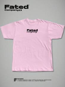 FATED - Blurry Streetwear T-Shirt - 100% Cotton - Màu Hồng baby - Xem 2