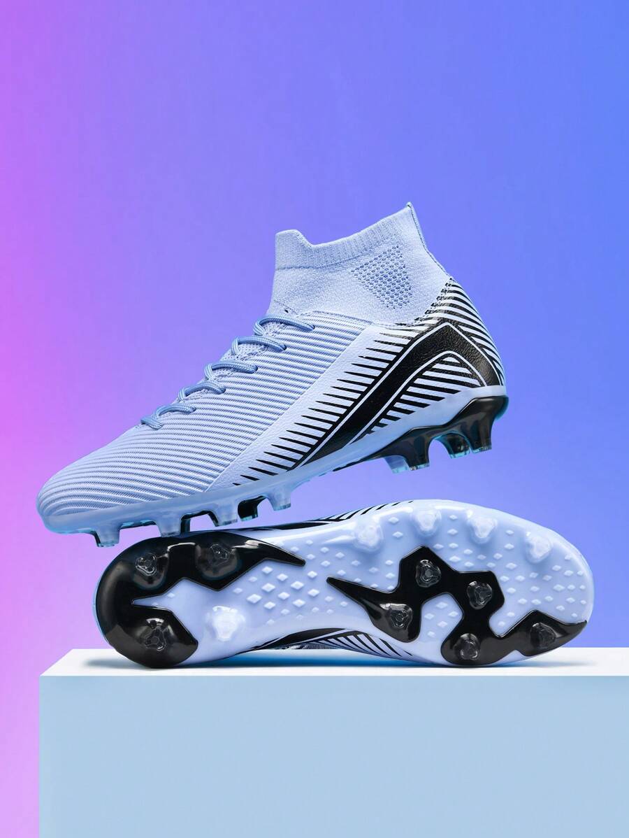 HighTop Football Shoes For Men And Women, Long Spikes, Artificial
