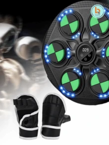 Maquina de Box, Máquina de Boxeo Musical Bluetooth con 1 Par de Guantes BUYTITI Q-798 - Negro - Ver 2