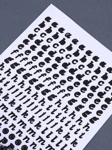 1pc Letter Graphic Sticker - Gold - View 10