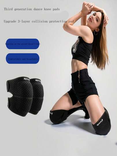 1 pieza Rodillera antichoque de 3 capas y grosor reforzado de EVA, para deportes al aire libre, motociclismo, senderismo, patinaje, danza y fitness. Accesorio de un solo pieza para gimnasio, apoyo para rodillas y rodilleras de gimnasio