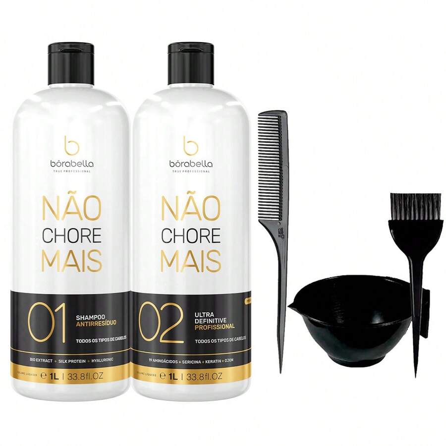 Borabella Don't Cry Anymore Kit 2x1L + Bowl/Fine Comb - trắng - Xem 1