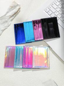 1pc Passport Cover, PU Material Glitter Litchi Pattern Letter Design Passport Holder For Couple Outdoor Travel Flight