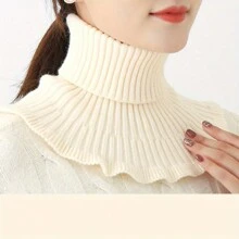 1pc Winter Knit Scarf, Warm Neck Wrap For Cold Weather