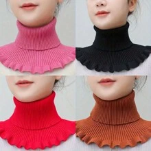 1pc Winter Knit Scarf, Warm Neck Wrap For Cold Weather