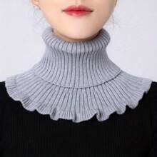 1pc Winter Knit Scarf, Warm Neck Wrap For Cold Weather