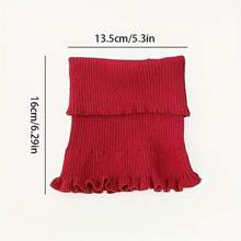 1pc Winter Knit Scarf, Warm Neck Wrap For Cold Weather