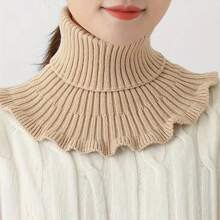 1pc Winter Knit Scarf, Warm Neck Wrap For Cold Weather