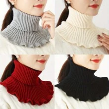 1pc Winter Knit Scarf, Warm Neck Wrap For Cold Weather