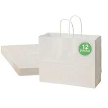 12个大号礼品袋散装袋 16.5英寸X12.2英寸X5.1英寸 彩色纸袋带手柄，购物袋，杂货袋，派对礼品袋，婚礼袋，圣诞节情人节 - 彩色 - 查看 15