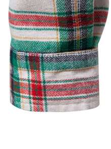 Camisa casual a cuadros para hombres, camisa de manga larga para hombres