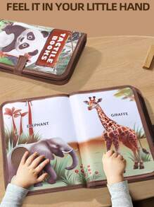 1pc Infant Animal Farm Touch & Feel Book, Realistic Animal Fur Textures, Baby's Hands Touch Nature, Infant Cognitive Toy, Tear-Resistant 3D Early Education Touch & Feel Book, Baby Christmas, Halloween, Thanksgiving Gift - Multicolor - View 5