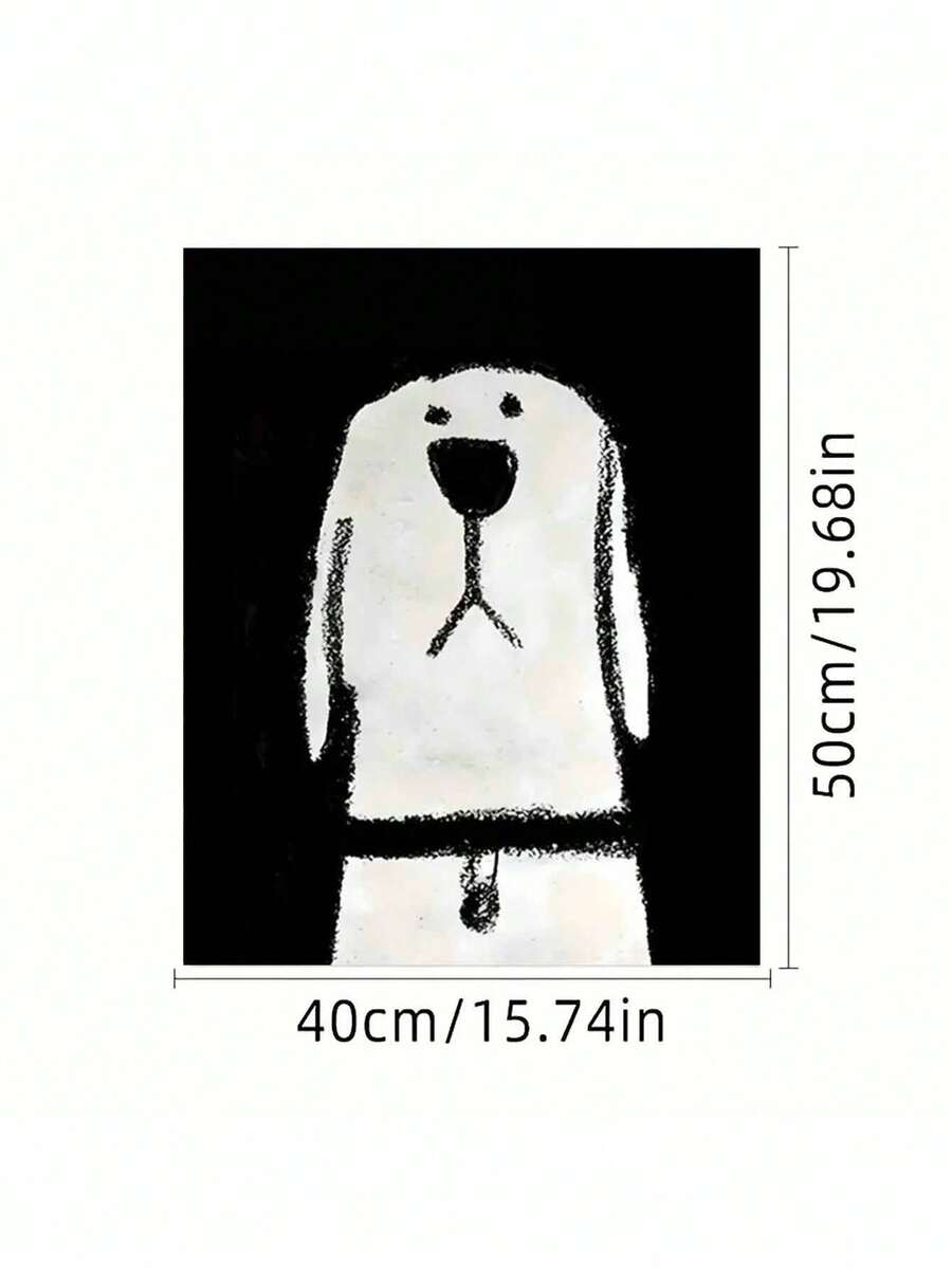 Black And White Dog DIY Digital Oil Painting Illuminate Creative Life