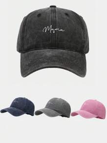 Letters Mama Print Baseball Caps For Women Fashion Streetwear Hip Hop Cap Vintage Washed Snapback Hat Outdoor Casual Sun Hats - Mama - View 9