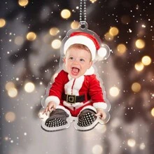 1 szt. spersonalizowanych akrylowych zawieszek na samochód ze zdjęciem – spersonalizowane wzory z Mikołajem, wyjątkowe pomysły na prezenty, idealne prezenty dekoracyjne, prezenty dla rodziny, Walentynki, dekoracje walentynkowe, urodziny, ukończenie szkoły, wystrój domu, dekoracje świąteczne, wystrój pokoju, Boże Narodzenie, wielofunkcyjne, trwałe, ozdobne, wielokrotnego użytku, wykwintne, stylowe, wysokiej jakości, kolorowe, nowoczesne, niestandardowe, spersonalizowane, niepowtarzalne, idealne prezenty dla niego, idealne prezenty dla niej, chłopaka, taty, dziewczyny, mamy, rodziny, przyjaciół, herbaciarni, domu, ogrodu, biura, na rocznice, na Walentynki, na Dzień Matki, na urodziny, na Dzień Ojca, na ukończenie szkoły, na ślub, na parapetówkę