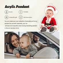 1 szt. spersonalizowanych akrylowych zawieszek na samochód ze zdjęciem – spersonalizowane wzory z Mikołajem, wyjątkowe pomysły na prezenty, idealne prezenty dekoracyjne, prezenty dla rodziny, Walentynki, dekoracje walentynkowe, urodziny, ukończenie szkoły, wystrój domu, dekoracje świąteczne, wystrój pokoju, Boże Narodzenie, wielofunkcyjne, trwałe, ozdobne, wielokrotnego użytku, wykwintne, stylowe, wysokiej jakości, kolorowe, nowoczesne, niestandardowe, spersonalizowane, niepowtarzalne, idealne prezenty dla niego, idealne prezenty dla niej, chłopaka, taty, dziewczyny, mamy, rodziny, przyjaciół, herbaciarni, domu, ogrodu, biura, na rocznice, na Walentynki, na Dzień Matki, na urodziny, na Dzień Ojca, na ukończenie szkoły, na ślub, na parapetówkę