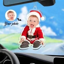 1 szt. spersonalizowanych akrylowych zawieszek na samochód ze zdjęciem – spersonalizowane wzory z Mikołajem, wyjątkowe pomysły na prezenty, idealne prezenty dekoracyjne, prezenty dla rodziny, Walentynki, dekoracje walentynkowe, urodziny, ukończenie szkoły, wystrój domu, dekoracje świąteczne, wystrój pokoju, Boże Narodzenie, wielofunkcyjne, trwałe, ozdobne, wielokrotnego użytku, wykwintne, stylowe, wysokiej jakości, kolorowe, nowoczesne, niestandardowe, spersonalizowane, niepowtarzalne, idealne prezenty dla niego, idealne prezenty dla niej, chłopaka, taty, dziewczyny, mamy, rodziny, przyjaciół, herbaciarni, domu, ogrodu, biura, na rocznice, na Walentynki, na Dzień Matki, na urodziny, na Dzień Ojca, na ukończenie szkoły, na ślub, na parapetówkę