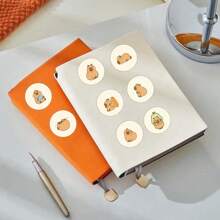 500 pièces/rouleau Stickers mignons de capybara, stickers décoratifs en vinyle imperméables pour bouteille d'eau, ordinateur, cahier, valise, téléphone, ordinateur portable, vélo, planche à roulettes