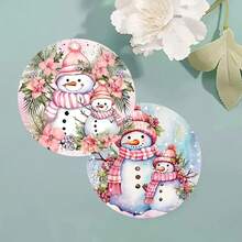 1 套 6 个圣诞雪人杯垫、硅胶耐热垫、节日餐桌装饰、节日房间装饰、主题派对配件、理想的圣诞礼物 - 彩色 - 查看 3