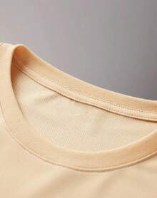Men's Casual T-Shirt Plain Shirt Premium 100% Cotton New Release - 米色 - 查看 2