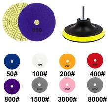 15pcs Diamond Polishing Pads Wet Dry 4 Inch Set Kit For Concrete Marble Tile UK - Multicolor - View 2