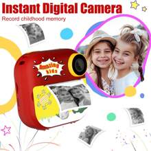 Kids Camera Instant Print, Kids Selfie Instant Digital Camera With Fun Filters And Cute Stickers, Timed Shooting, Fun Gift For Girls And Boys 3-12 Years - Multicolor - View 6