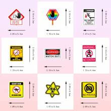 50PCS Warning Slogans Stickers Vinyl Aesthetics Stickers For Scrapbooking, Diary, Laptop, Bumper, Skateboard, Water Bottle, Computer, Phone, Cartoon, Hard Hat, Car Stickers And Decals