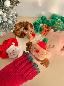 6 piezas Diademas de reno navideñas, de alta elasticidad y durables, lazos de goma lindos para muñecas, accesorios para el cabello, lazos para el cabello, accesorios navideños para el cabello, diademas navideñas, diademas navideñas, Papá Noel, diademas de reno navideñas. Diademas suaves, lazos para cola de caballo, accesorios navideños para el cabello, diademas y lazos para el cabello. Navidad