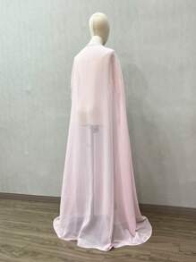 1pc 150cm Length Chiffon Bridal Cloak/Cape, Halloween Anime Cosplay Dress Fall Clothes For Women - Multicolor - View 8