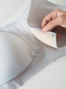 3pcs Wowen's Soft Skin-Friendly Comfortable Maternity Lingerie Nursing Wireless Bralette Lingerie Underwear Bra - Multicolor - View 6