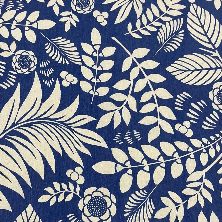 Acqua Decor Waterproof Fabric 1.40m Wide Sofa Cover, Cushion Cover - Floral Fundo Azul - 查看 1