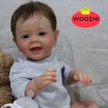 WOOZHI WOOZHIReborn Doll 22 Inches 55 Centimeters Reborn Boy Doll Silicone Can Move Limbs, Both Boys And Girls Can Play With The Doll Toy Gift Reborn Boy (Reborn Baby Doll)