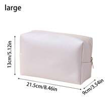 1pc Solid Color Simple Travel Makeup Bag, Wash Bag, Makeup Storage Bag, Travel Daily Fashion Hand Bag, Travel Supplies Storage Bag, Makeup Tools, PU Leather, Travel Accessories Makeup Brush Storage, Portable Travel Wash Bag, A Great Gift Bags, Makeup Bag, Organizer, Storage, Makeup Organizer, Makeup Bags, Toiletry Bag, Cosmetic Bag, Make Up Pouch Mini Pouch, Large Capacity Pouch, Gifts Christmas Gifts, Gift Ideas For Women - Multicolor - View 15