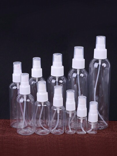 1pc/2pcs/3pcs 10ml/20ml/30ml/40ml/50ml/80ml/100ml Spray Bottle, Cosmetic Perfume Refillable Bottle, Transparent PET Plastic Sprayer Home Bathroom Decor Fall Decor Back To School