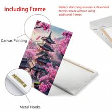 Tranh treo tường 3 mảnh bằng vải canvas - Tranh in hình hoa anh đào truyền thống Nhật Bản, màu sắc rực rỡ, phù hợp trang trí phòng ngủ, văn phòng, phòng khách, quán cà phê, quán bar, ký túc xá - Món quà hoàn hảo cho người yêu nghệ thuật, tranh treo tường, quà tặng poster, quà sinh nhật, quà tốt nghiệp. - Nhiều màu - Xem 8