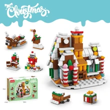 Caja ciega de regalo de decoración navideña - Bloques de construcción para niños que benefician la inteligencia y el juguete de ensamblaje del modelo de árbol de Navidad de partículas pequeñas - Multicolor - Ver 15