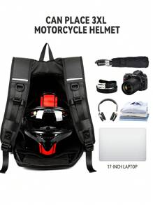 Men's Cycling Backpack, Motorcycle Helmet Bag, Full Helmet Backpack, Knight Bag, Waterproof Travel Bag, Travel Man, Large Capacity Multi Functional For Work Travel Business For Hiking Camping And Men Book Bag For Books Gifts Fall Christmas Scream Bag Backpack Winter Christmas Thanksgiving Side Bag Hobo Bag Black Bag Travel Essentials Back To School Beach Bag Holiday Laptop Case The Sporty Life Vacation Bags Bag Pack Backpacks Travel Must Haves Large Bag Spring - Black - View 5