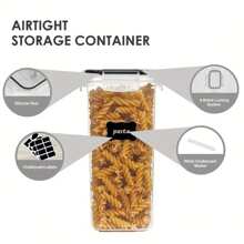 Conjunto de recipientes para armazenamento de alimentos com tampas, potes transparentes para alimentos, caixa selada à prova de umidade para manter alimentos frescos, para cereais, arroz, macarrão, chá, nozes e grãos de café, tanque de preservação de alimentos de plástico, utensílios de cozinha para casa