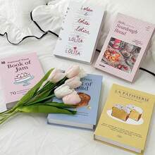 3pcs Simple English Text Folding Fake Book Ins Cream Style Cute Pink Creative Desktop Decoration Faux Books - Multicolor - View 9