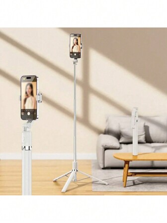 170cm/67inch Selfie Stick Tripod, Extendable Aluminum Tripod With Bluetooth Remote, Compatible With IPhone And Android Smartphones, Perfect For Travel, Vlog, Video And Photo