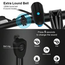 1 szt. USB Akumulatorowa Przednia Lampa Rowerowa, Zewnętrzna Lampa Do Jazdy Górskiej Na Rowerze Nocnym Z Klaksonem