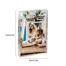 1 张照片、个性化照片、新生儿、我们的家庭、我们的爱情故事、女儿礼物、定制亚克力照片块、女友周年纪念礼物、宠物照片、情侣照片定制桌面照片套装、情人节、情人节装饰 - 長方形 - 查看 2
