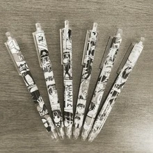 6 opakowań długopisów żelowych o tematyce komiksowej, średnie końcówki, plastikowe długopisy kulkowe do artykułów biurowych i szkolnych Powrót do szkoły