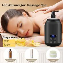 Máy sưởi dầu massage Máy sưởi kem dưỡng da đặc biệt Máy sưởi gel thích hợp cho gia đình Máy sưởi kem spa Salon với 2 chai - màu đen - Xem 7
