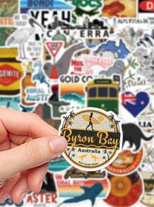 50pcs Creative Icons Stickers Australia Laptop Scrapbooking Luggage Decorative Stickers, Stickers, Y2k Stickers, Australia Gift, Australian, Luggage Sticker