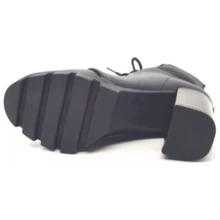 Beira Rio Women's Ankle Boots With Comfortable Thick Medium Heel - màu đen - Xem 5